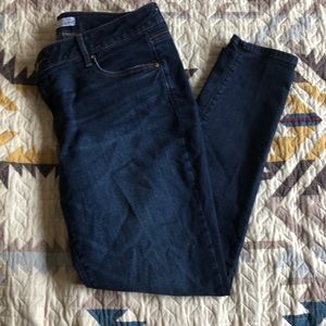 Loft Curvy Skinny Jeans in Dark Indigo, Size 14